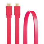 CABLE 3GO HDMI V1.4 PLANO 1.8M 24K ROJO