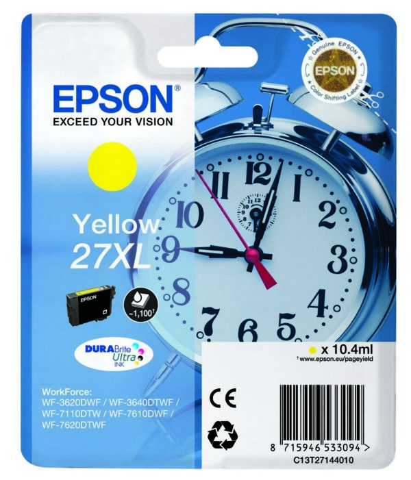 CARTUCHO EPSON 27XL AMARILLO WF3620SS