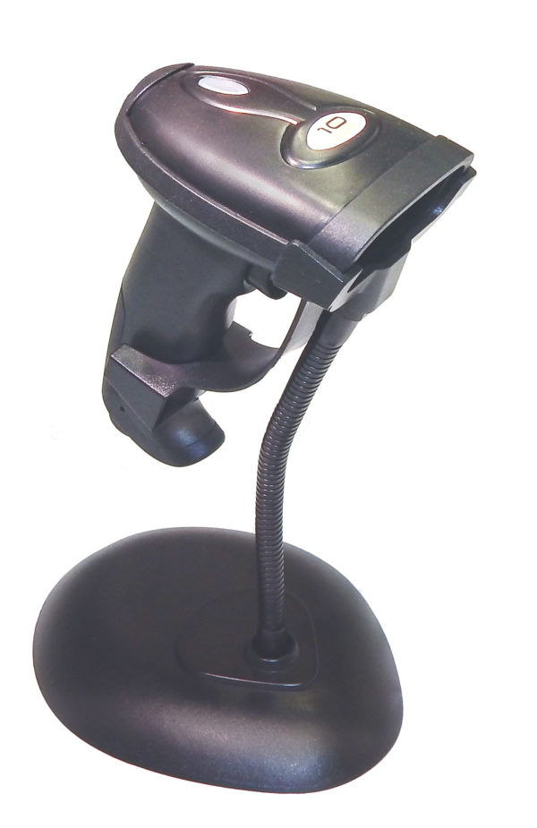 LECTOR LASER 10POS LS-270UN NEGRO USB CON SOPORTE