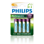 PILAS PHILIPS RECARGABLE R-6 2100MAH PACK 4