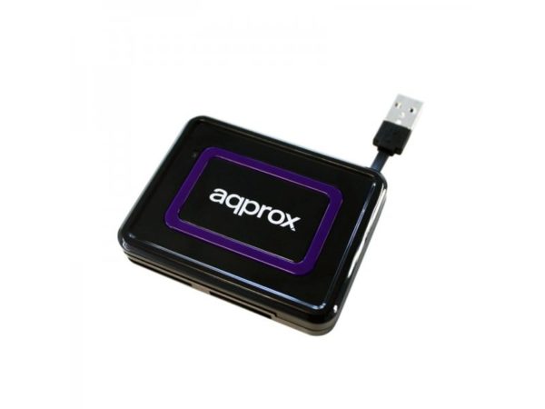 LECTOR EXTERNO USB TARJETAS APPROX NEGRO
