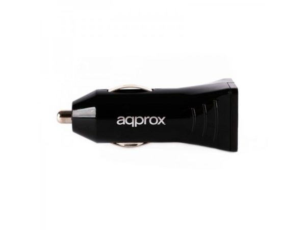 CARGADOR 2XUSB APPROX COCHE NEGRO