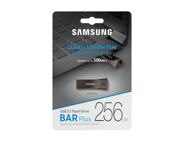 PEN DRIVE 256GB SAMSUNG BAR PLUS TITAN GRAY PLUS
