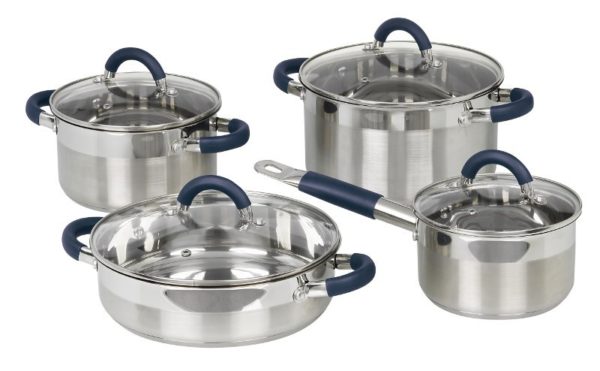 BATERIA DE COCINA JATA MOD BC8 8 PIEZAS ACERO
