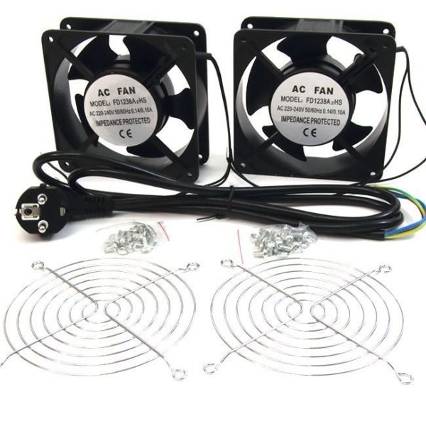 DOBLE VENTILADOR PG 12 CM PARA ARMARIO RACK
