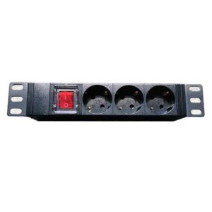 REGLETA 3 TOMAS PG PARA RACK 10" INTERRUPTOR