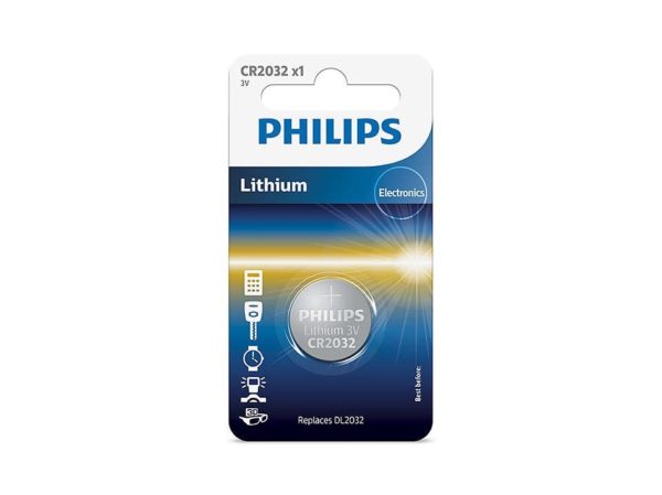 PILAS PHILIPS LITIO CR2032 3V PACK 1