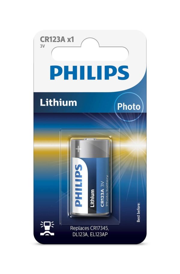 PILAS PHILIPS LITIO CR123 3V PACK 1