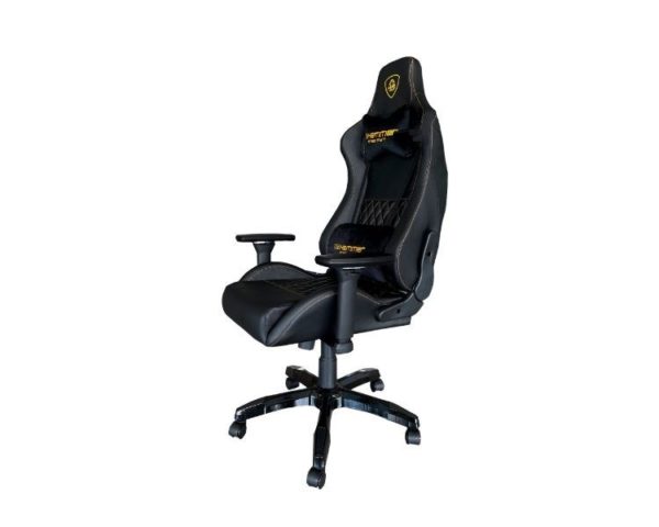 SILLA GAMER KEEP OUT HAMMER NEGRO-ORO