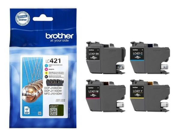 CARTUCHO BROTHER LC421 MULTIPACK 4 200PAG