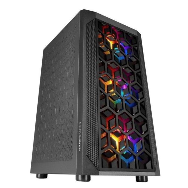 CAJA MICROATX MARS GAMING MCMESH FRGB NEGRA USB 3