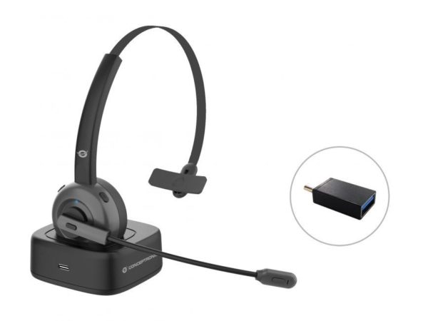 AURICULAR+MIC CONCEPTRONIC WIRELESS CON BASE DE CARGA