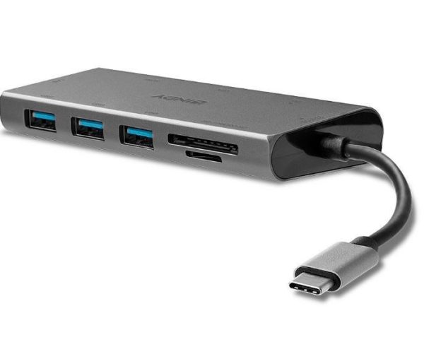 DOCK LINDY TYPE C HDMI VGA PD3.0 100W USB3.1