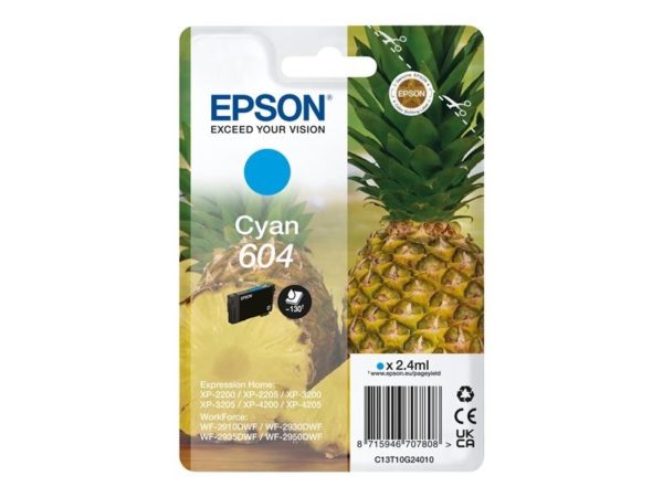 CARTUCHO EPSON 604 (PIÑA) CIAN
