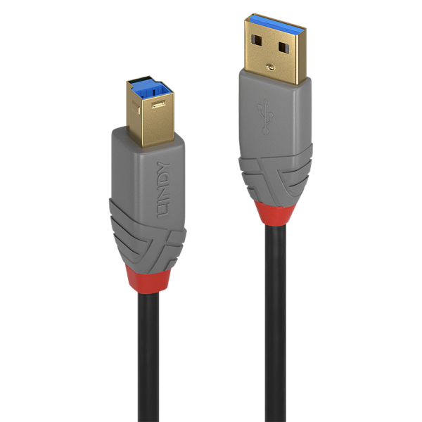 LINDY CABLE USB 3.2 TIPO A A B, LINEA ANTHRA, 0.5M