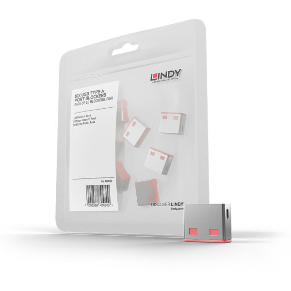 LINDY BLOQUEADOR DE PUERTOS USB-A, 10 PIEZAS, SIN