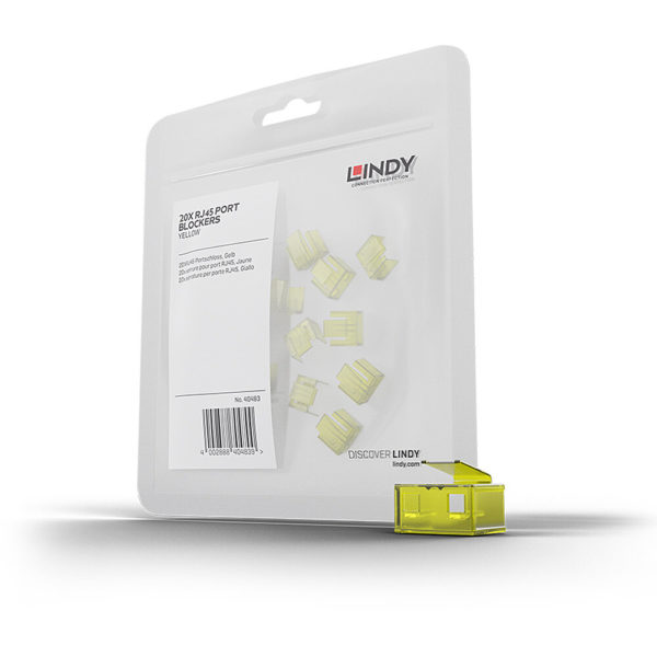 LINDY BLOQUEADOR DE PUERTOS RJ45, 20 PIEZAS, SIN L