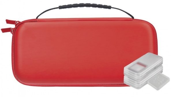 FUNDA NUWA ROJA ANTIGOLP.+ 4 ESTUCHES PARA SWITCH