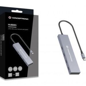HUB CONCEPTRONIC USB 3.2 GEN 1, 4P USB-C, 100W PD