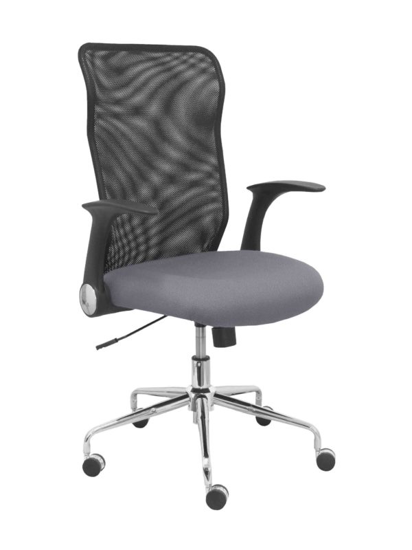 SILLA MINAYA RESPALDO MALLA NEGRO ASIENTO BALI GRI
