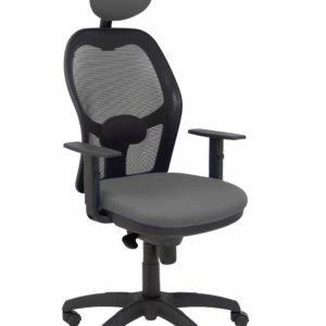 SILLA JORQUERA MALLA NEGRA ASIENTO BALI GRIS OSCUR