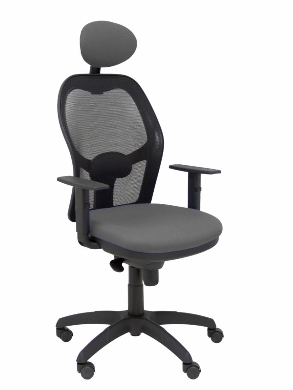 SILLA JORQUERA MALLA NEGRA ASIENTO BALI GRIS OSCUR