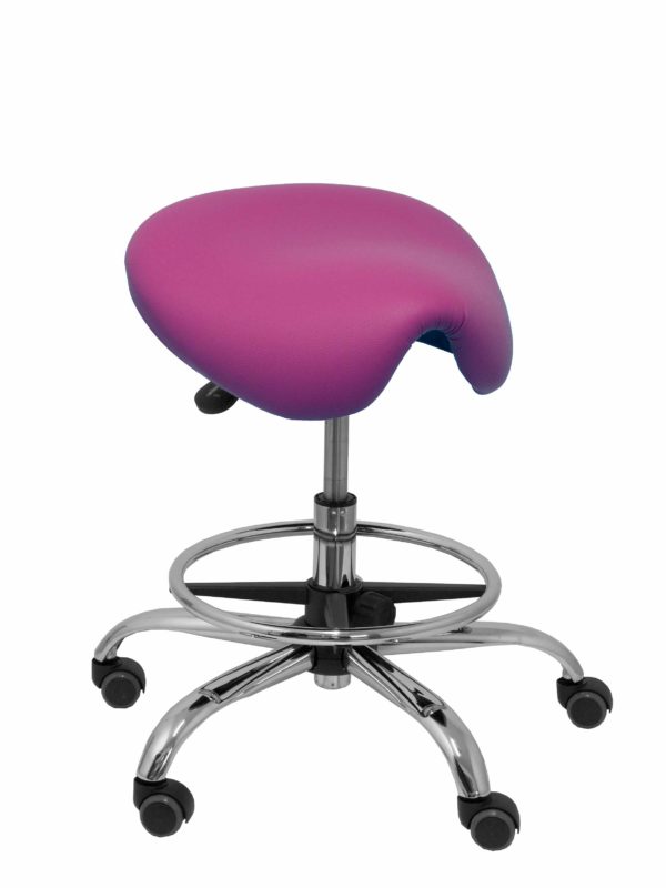 TABURETE ALATOZ SIMILPIEL MORADO