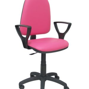 SILLA AYNA SIMILPIEL ROSA CON BRAZOS