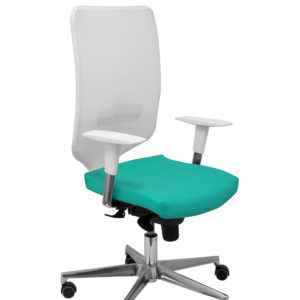 SILLA OSSA BLANCA SIMILPIEL VERDE