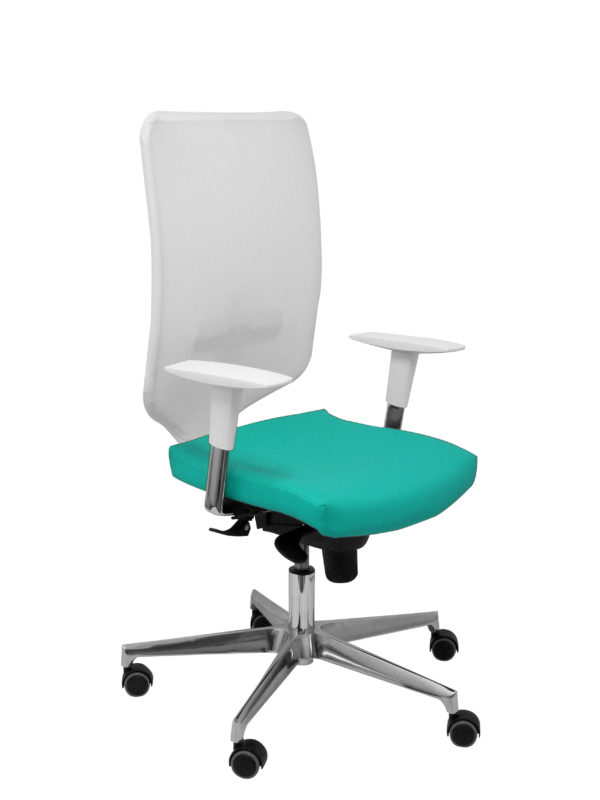 SILLA OSSA BLANCA SIMILPIEL VERDE