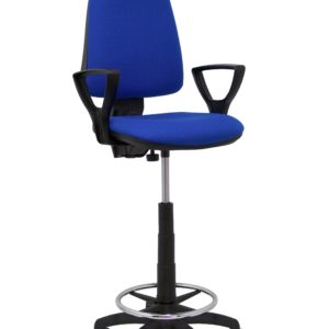 TABURETE ELCHE CP BALI AZUL BRAZOS FIJOS RUEDAS DE