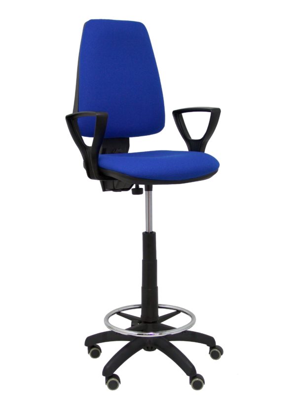 TABURETE ELCHE CP BALI AZUL BRAZOS FIJOS RUEDAS DE