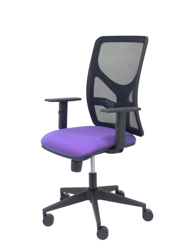 SILLA MOTILLA MALLA NEGRA ASIENTO BALI LILA BRAZO