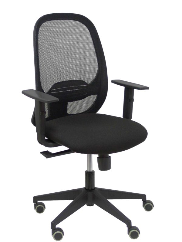 SILLA CILANCO NEGRA MALLA NEGRA ASIENTO BALI NEGRO
