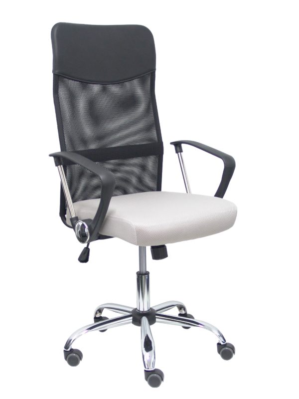 SILLA GONTAR RESPALDO MALLA NEGRO ASIENTO GRIS CLA