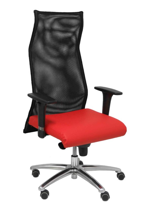 SILLON SAHUCO SIMILPIEL ROJO