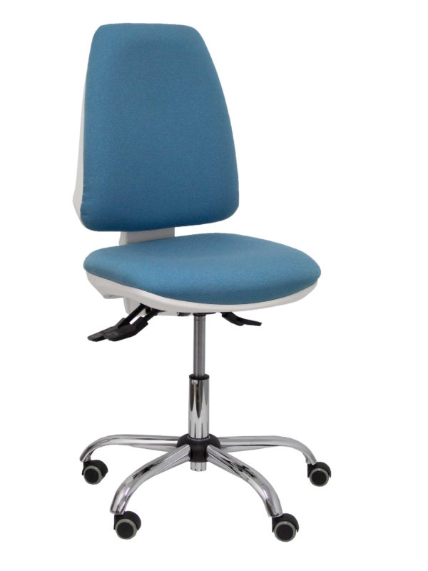 SILLA ELCHE BLANCA ASINCRO BALI AZUL CLARO RUEDAS