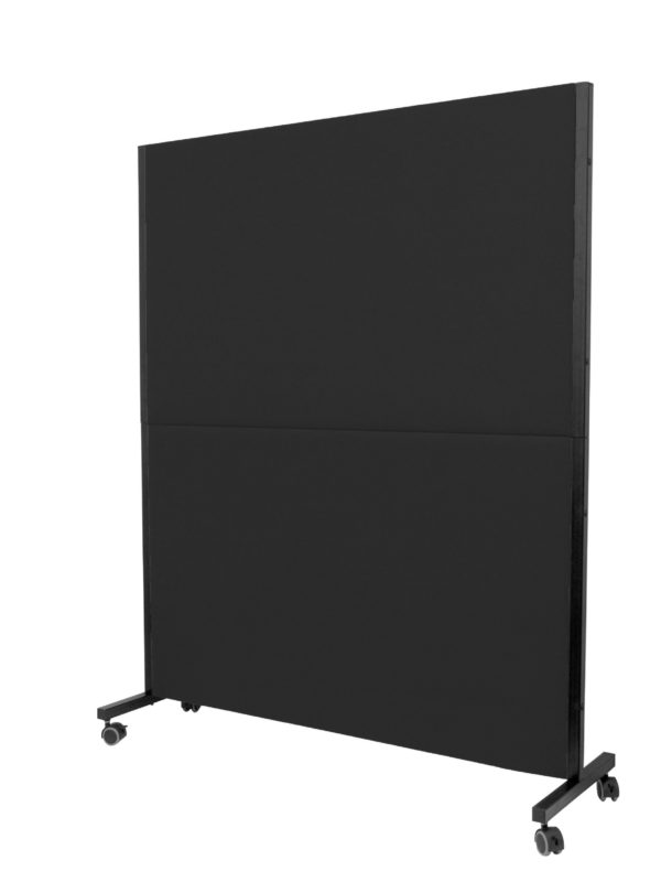 BIOMBO VALDEGANGA SIMILPIEL NEGRO CON RUEDAS CON F