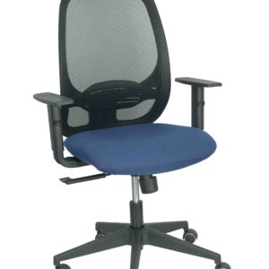 SILLA CILANCO NEGRA MALLA NEGRA ASIENTO BALI AZUL
