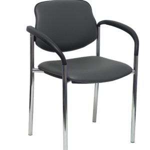 SILLA FIJA VILLALGORDO SIMILPIEL GRIS OSCURO CHASI
