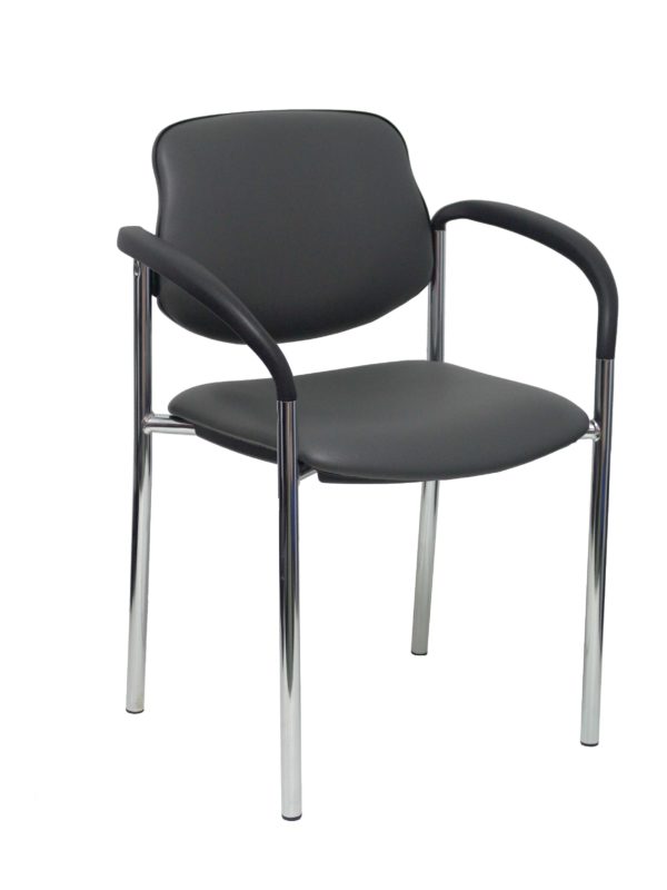 SILLA FIJA VILLALGORDO SIMILPIEL GRIS OSCURO CHASI