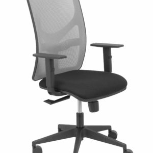 SILLA MOTILLA MALLA GRIS ASIENTO BALI NEGRO BRAZO