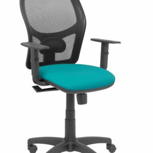 SILLA ALOCEN MALLA NEGRA ASIENTO BALI VERDE BRAZOS