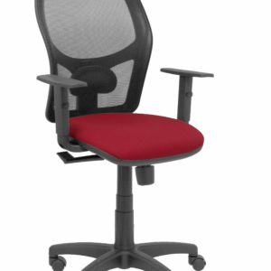 SILLA ALOCEN MALLA NEGRA ASIENTO BALI GRANATE BRAZ