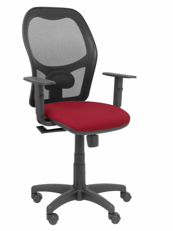 SILLA ALOCEN MALLA NEGRA ASIENTO BALI GRANATE BRAZ