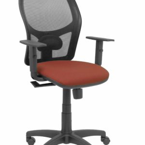 SILLA ALOCEN MALLA NEGRA ASIENTO BALI MARRON BRAZO