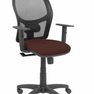 SILLA ALOCEN MALLA NEGRA ASIENTO BALI MARRON OSCUR