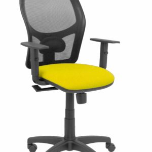SILLA ALOCEN MALLA NEGRA ASIENTO BALI AMARILLO BRA