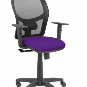 SILLA ALOCEN MALLA NEGRA ASIENTO BALI MORADO BRAZO