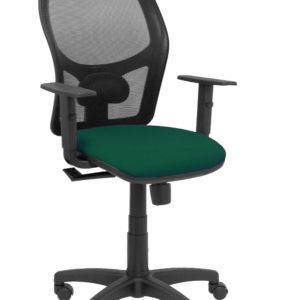 SILLA ALOCEN MALLA NEGRA ASIENTO BALI VERDE BRAZOS